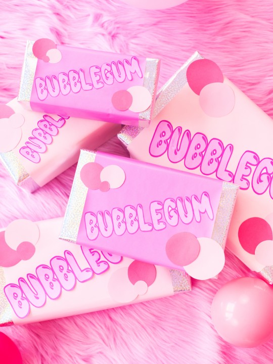 DIY Bubblegum Gift Wrap