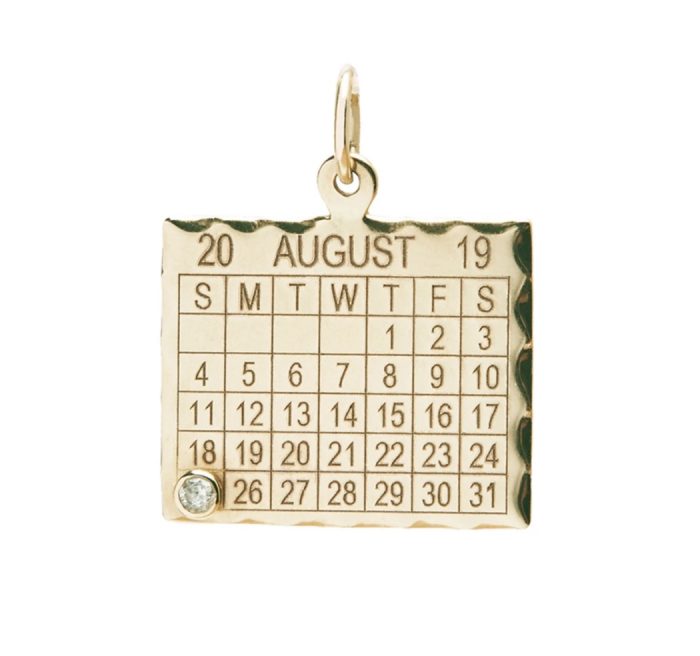 Important date calendar charm, simple yet beautiful!