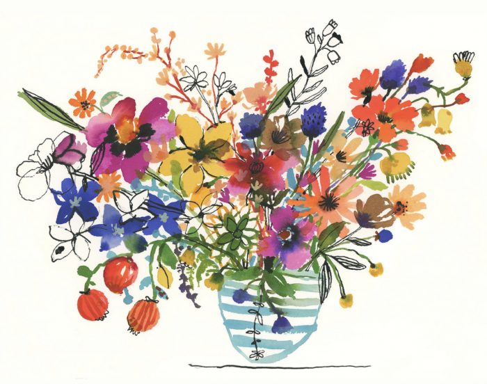 Carolyn Gavin Floral Vase Art