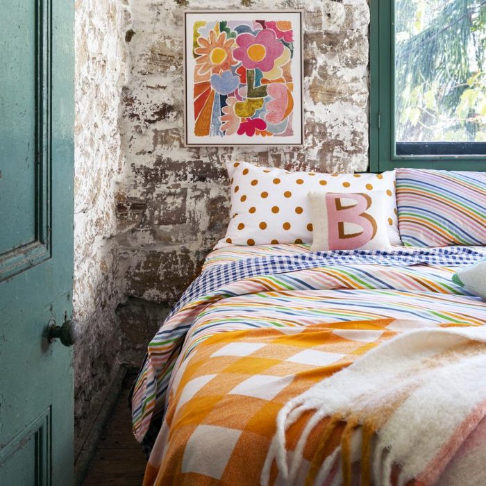 Castle and Things Rainbow Stripe Bedding