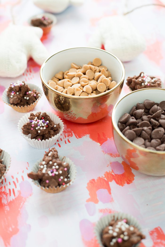 Chocolate Peanut Butter Crispy Candies