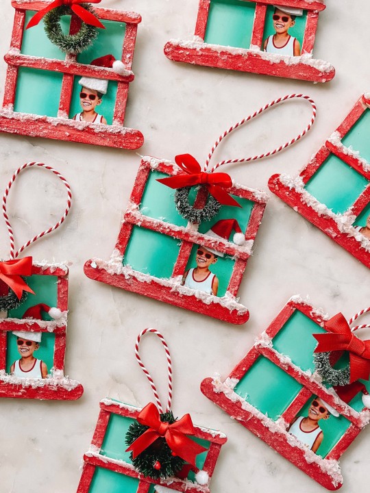 Christmas Window Popsicle Stick Ornament Craft