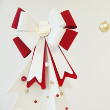 DIY Giant Bow Christmas Tree Topper