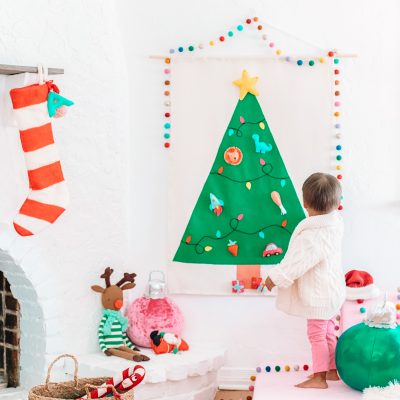 DIY Felt Christmas Tree Wall Hanging