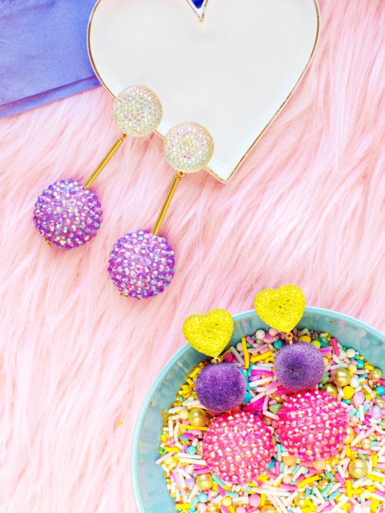 DIY Rhinestone Statement Earrings