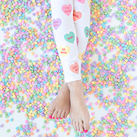 DIY Conversation Heart Leggings