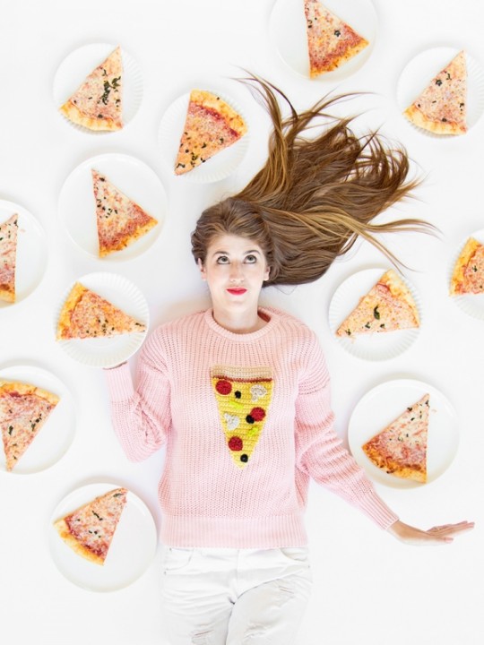 DIY Crochet Pizza Sweater