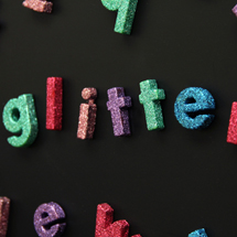 DIY Glitter Letter Magnets