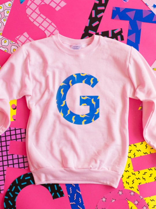 DIY Graphic Initial Sweatshirts