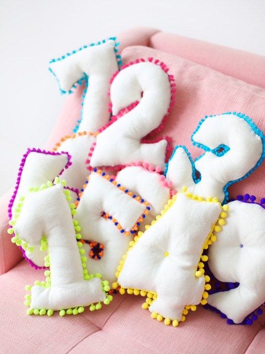 DIY Number Pillows