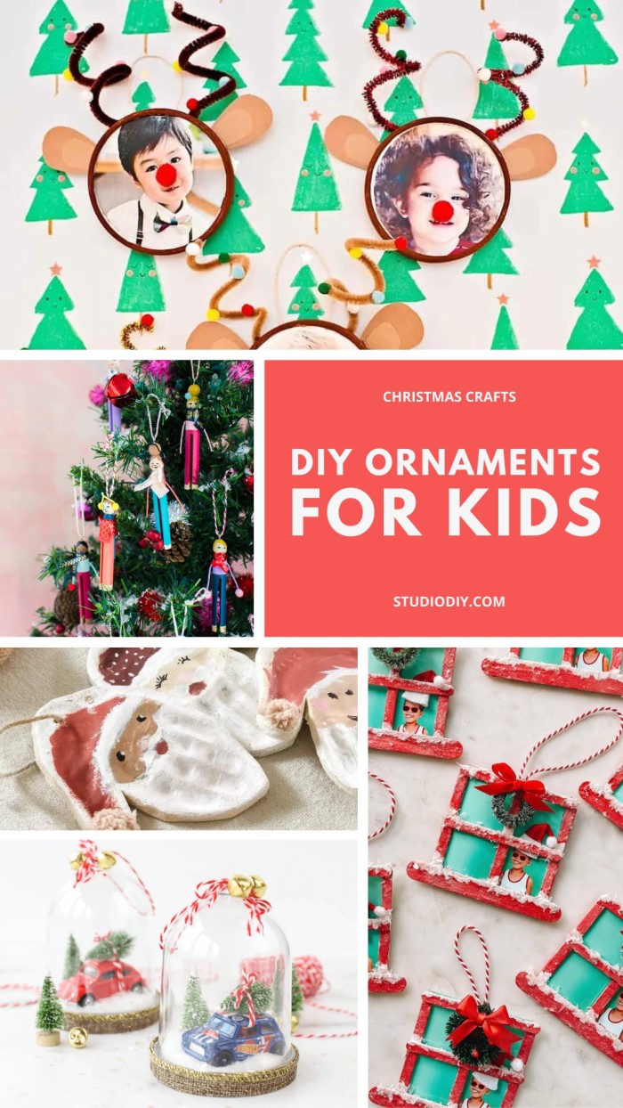 DIY Ornaments for Kids collage of photos