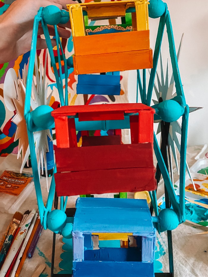 Painted Ferris wheel cars