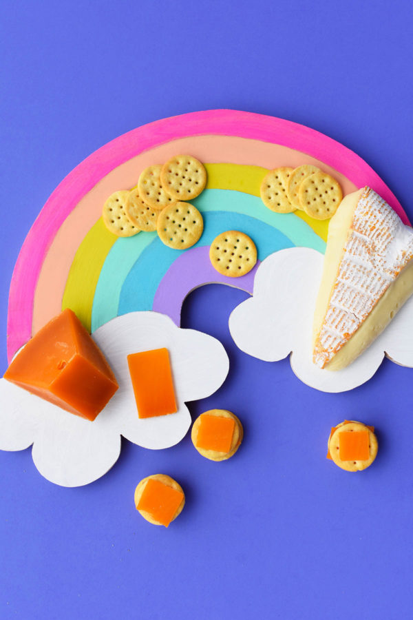 DIY Rainbow Cheese Board