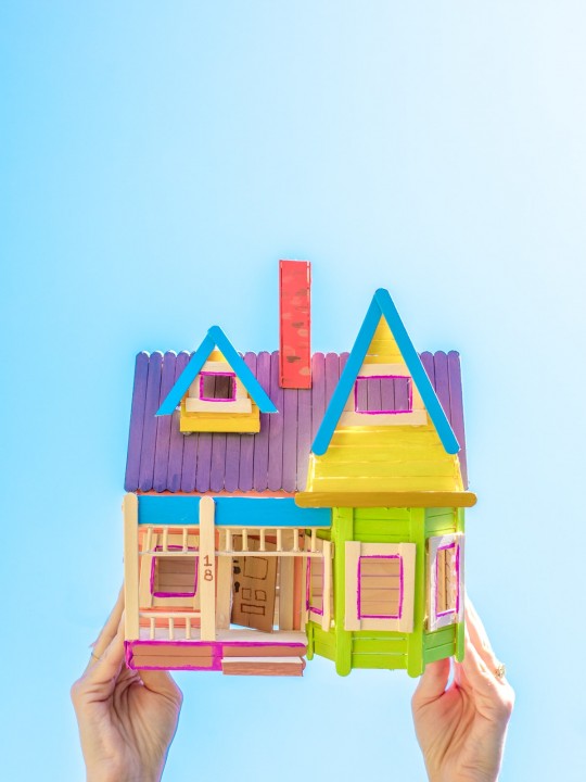 How To Make A Popsicle Stick “Up” House
