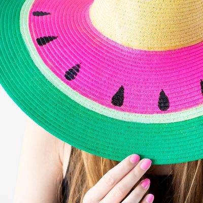 A watermelon hat