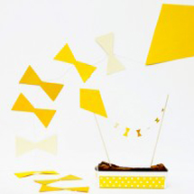 DIY Kite Garland + Cake Topper