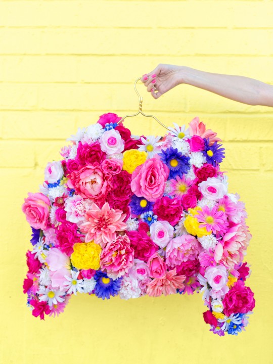 DIY Faux Flower Coat