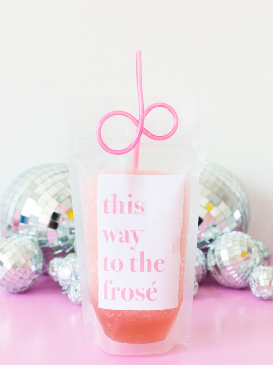 Frosé Juice Pouches (+ Free Printable Labels!)