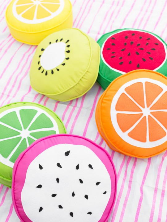 DIY Fruit Slice Pillows