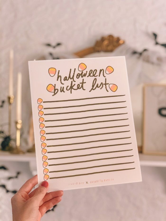 Halloween Bucket List (Free Printable!)