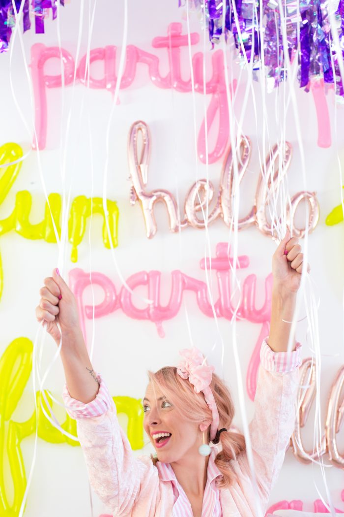 DIY Script Balloon Wall