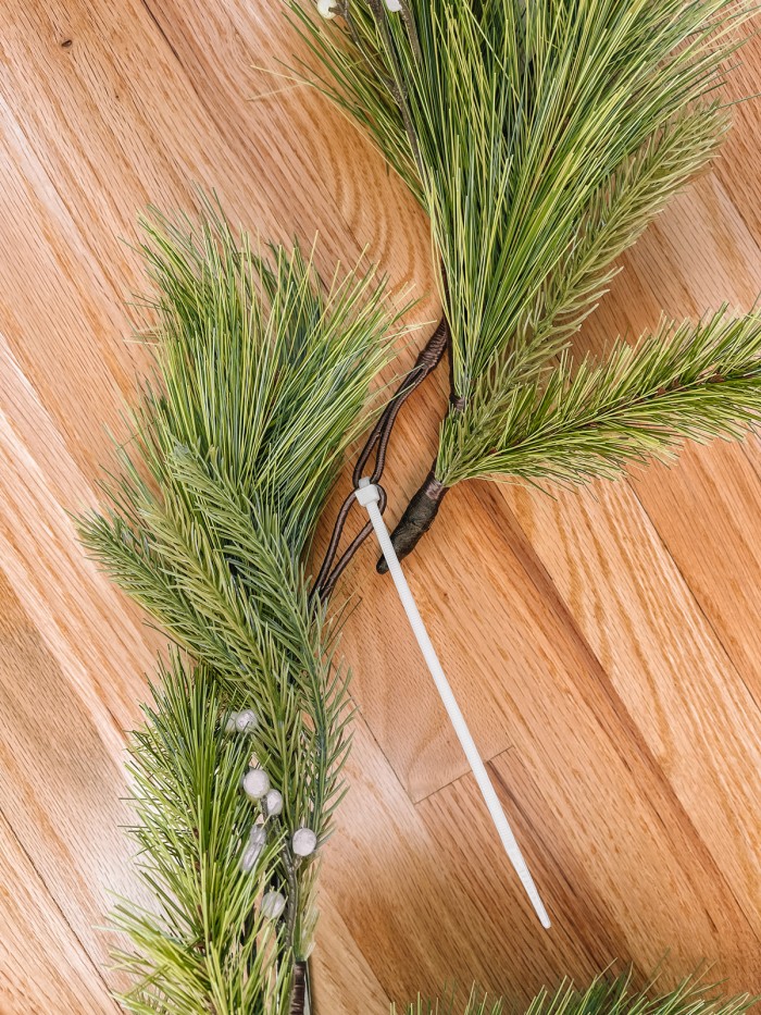 Garlands held together with zip tie