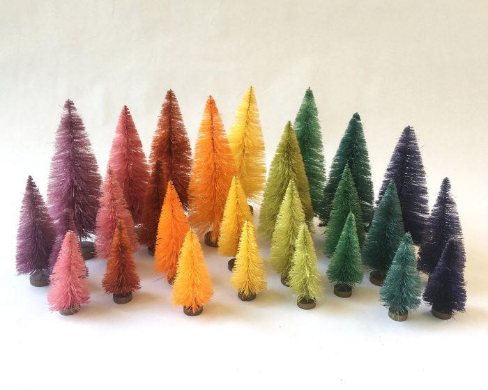 Jewel Tone Hand Dyed Trees