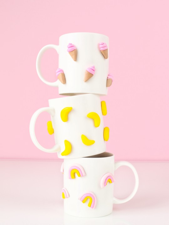 DIY 3D Graphic Clay Mugs