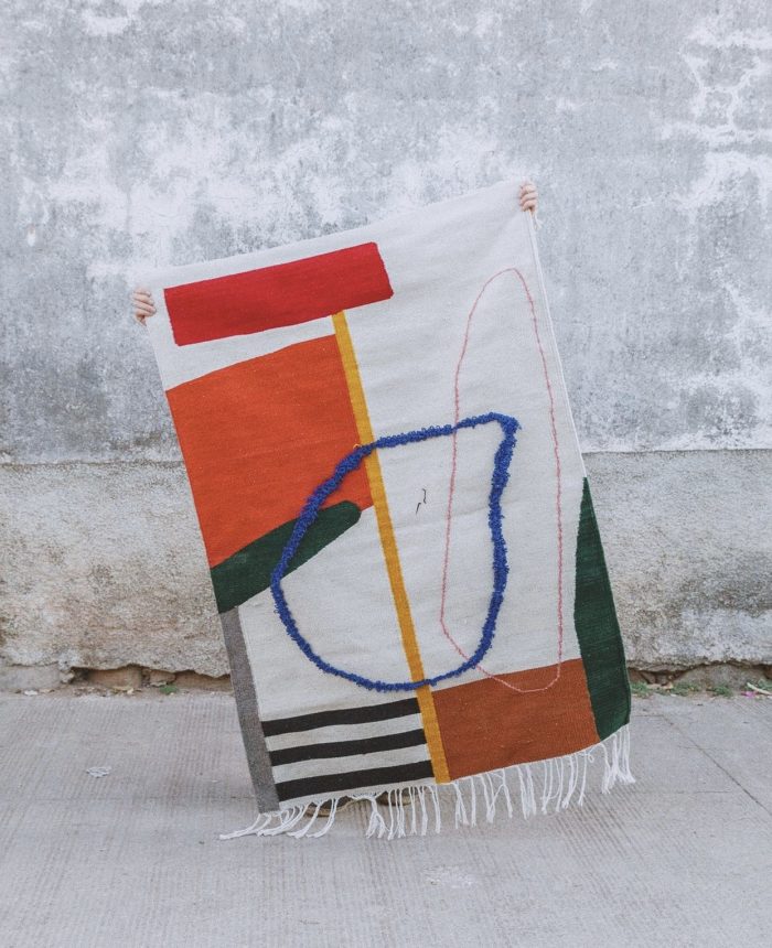 Blanket with abstract design 