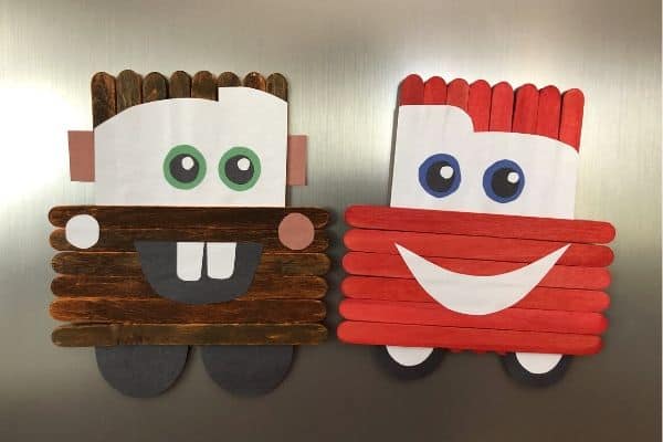 Pixar Cars Popsicle Craft - Disney Craft Idea