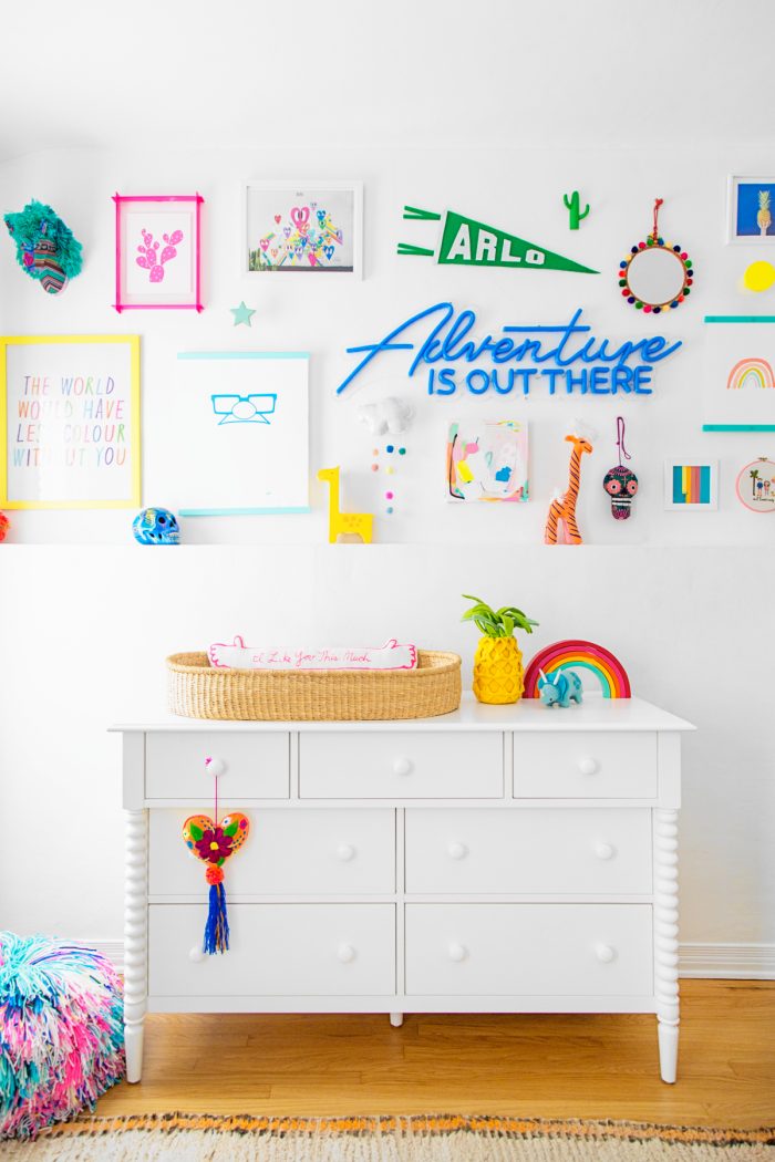 Nursery with colorful decor