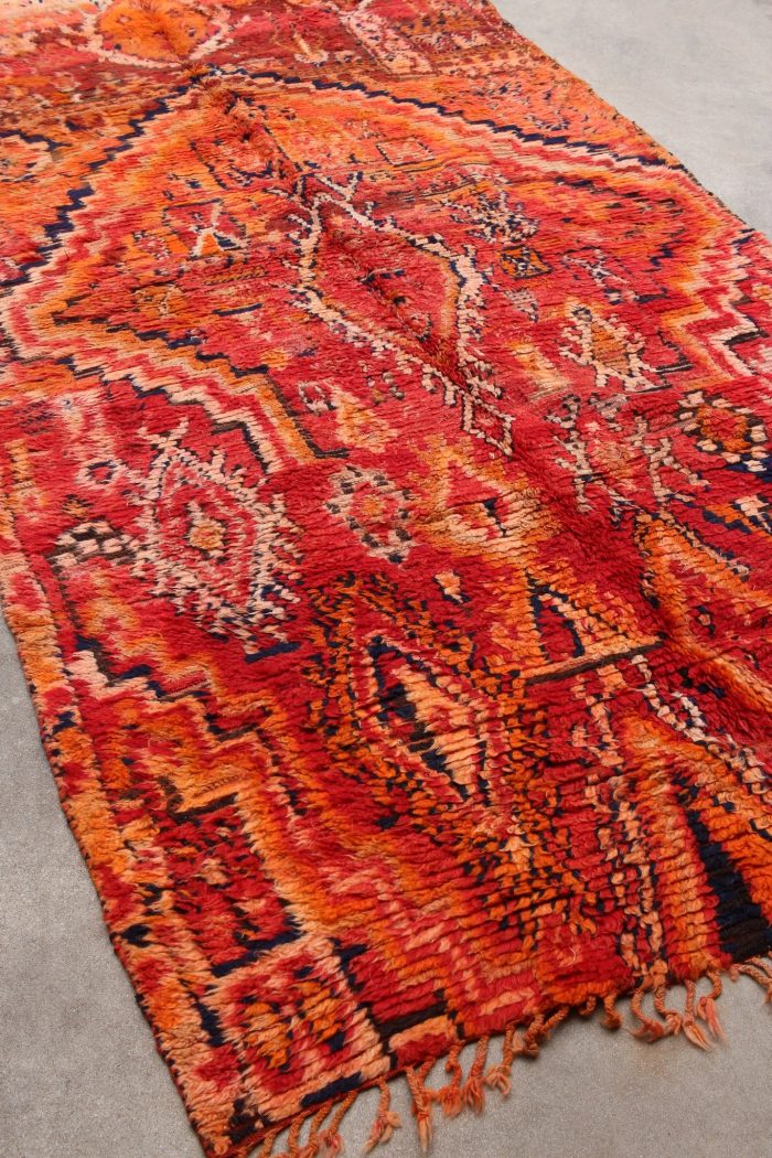 Orange Boujad and Azilal Rug