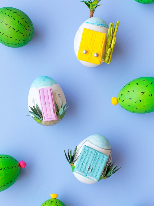 DIY Palm Springs Easter Eggs