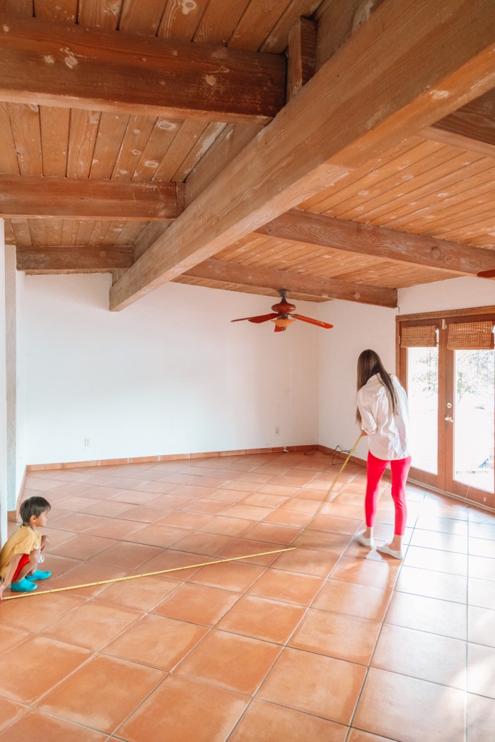 empty room with child and woman in it