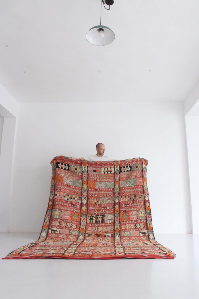 Patterned Vintage Moroccan Rug