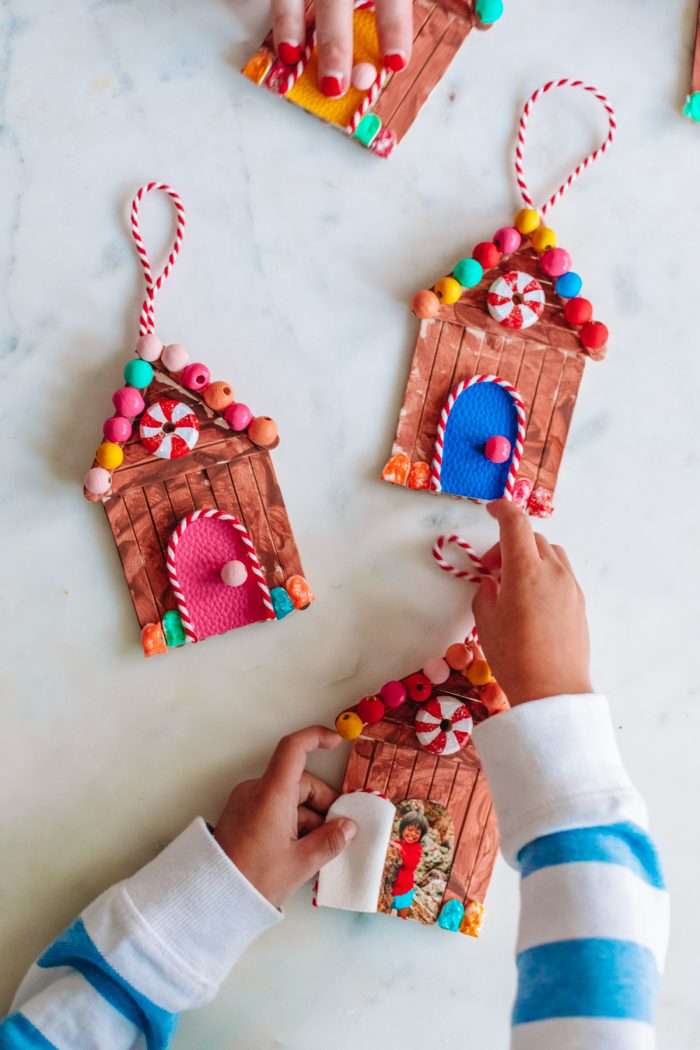 DIY Popsicle Stick Gingerbread House (With a Hidden Photo!)