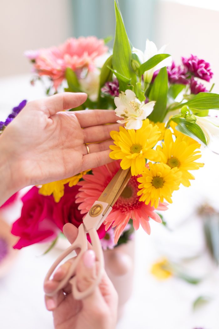 Cutting Flowers to Press Them