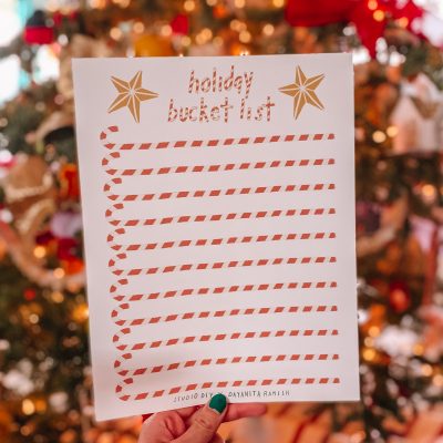 Free Printable Holiday Bucket List