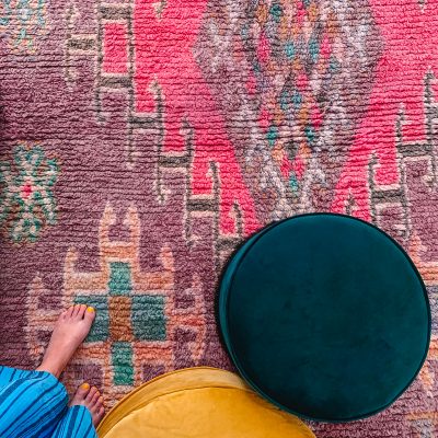 Purple and Pink Vintage Moroccan Rug