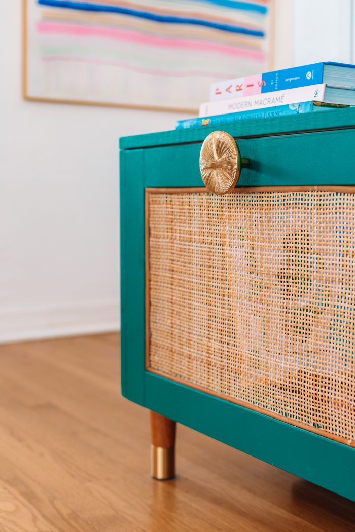 Turquoise rattan IKEA besta