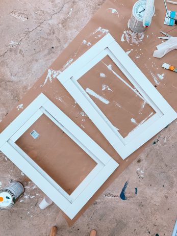 Cabinets with colored cabinet frames