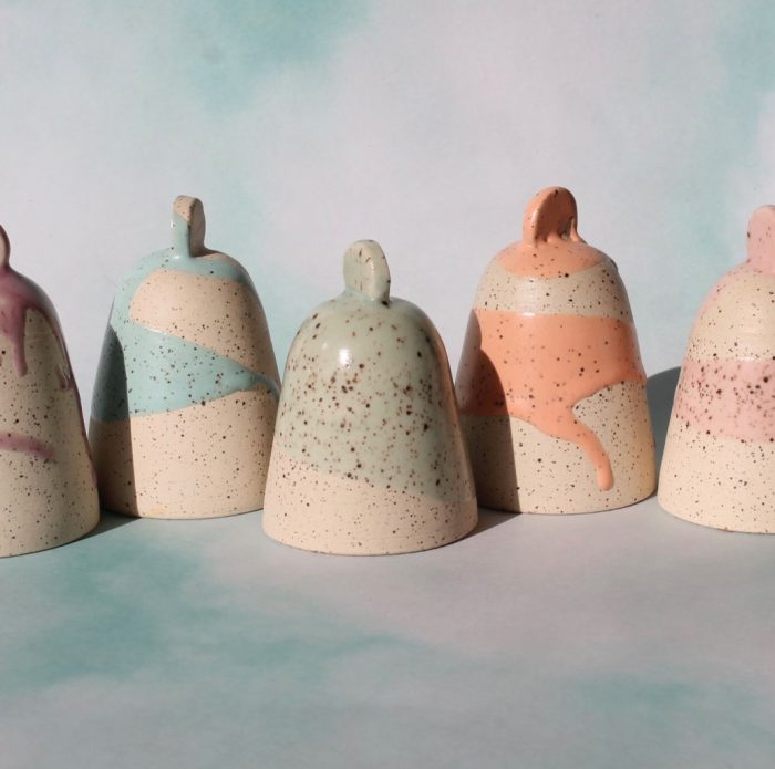 Handmade bells for walls with different colors