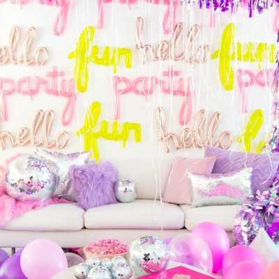 DIY Script Balloon Wall