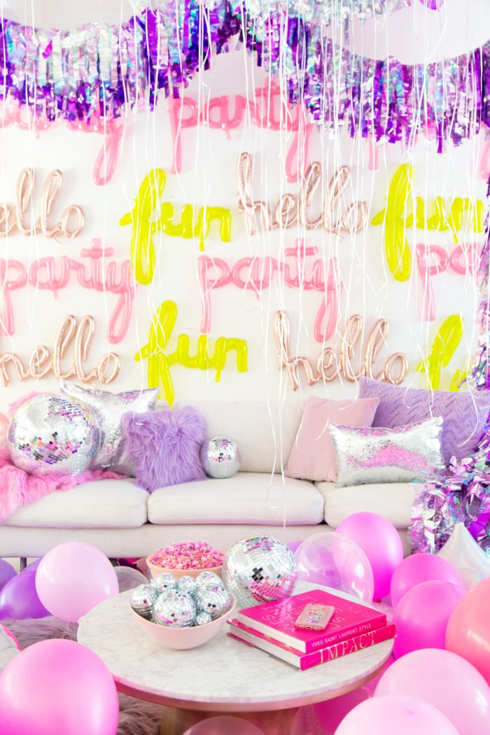 DIY Script Balloon Wall