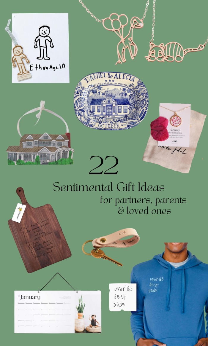 Sentimental Gift Ideas collage of photos