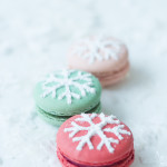 Snowflake Stenciled Macarons