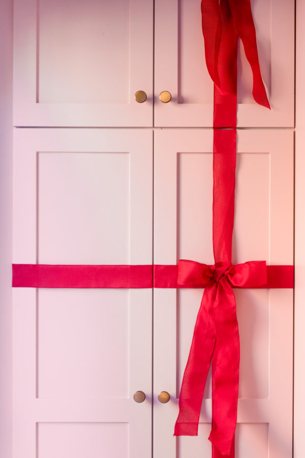 How To Wrap Kitchen Cabinets like Christmas Presents