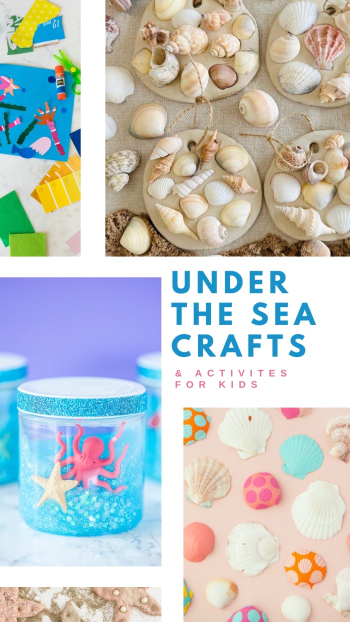 collage of under the sea crafts