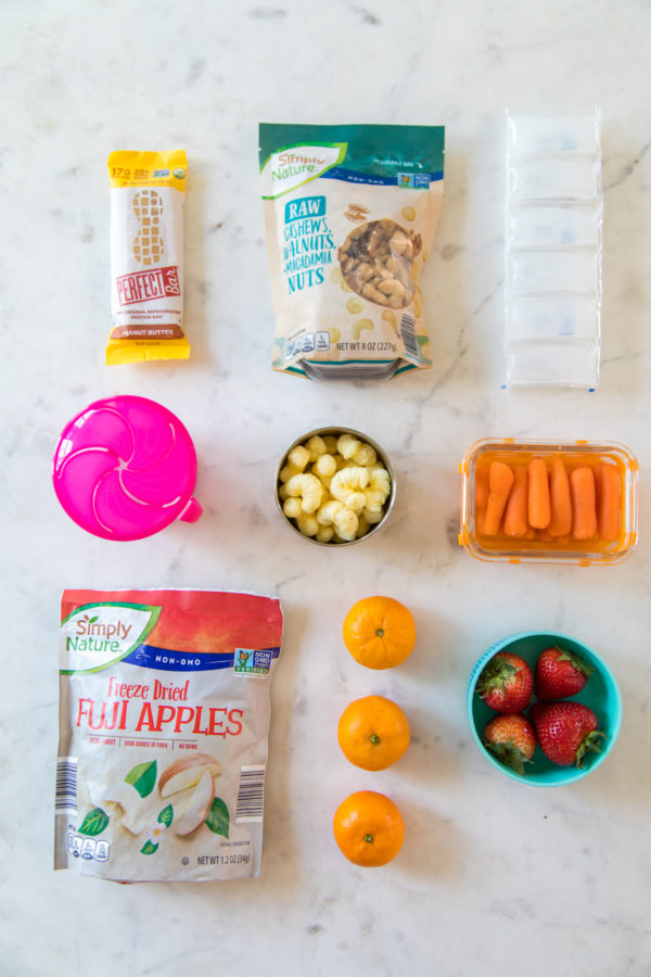 Snacks on a counter