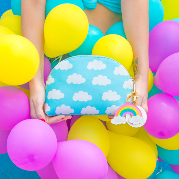 Cloud clutch and balloons